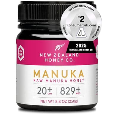 New Zealand Honey Co. Raw Manuka Honey UMF 20+ / MGO 829+ | UMF Certified Raw Medical Grade Honey | 8.8oz