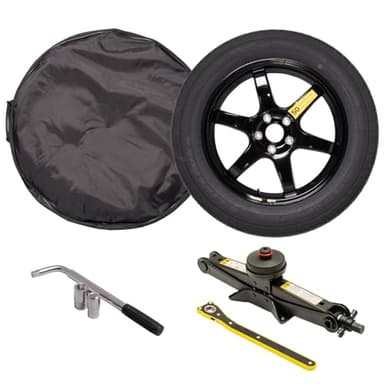 StanceMagic Complete Spare Wheel Tire Kit Fits 2020-2026 Tesla Model Y Spare Tire Kit, 18x4 Rim, Includes 2 Ton Scissor Jack, Tools, Carrying Bag, Also fits Juniper