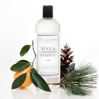 The Laundress Wool & Cashmere Shampoo, 31 Loads, Concentrated Liquid Laundry Detergent, Cedar Scent, Gentle Cold-Water Hand or Machine Wool Wash for Delicate Fabrics - Merino, Mohair & Knit Blends