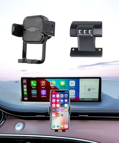 Masergogo Car Phone Holder for 2023-2025 Genesis GV70 Auto Accessories Navigation Bracket Interior Decoration Mobile Cell Phone Mount, 360° Rotation