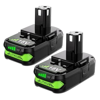 2Pack 4.0Ah Replacement for Ryobi 18V Battery Lithium Compatible with Ryobi 18 Volt Battery ONE+ Plus P102 P103 P104 P105 P106 P108 P107 P109 P190 PBP002 PBP003 PBP004 PBP005 Cordless Power Tools