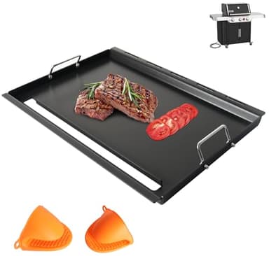Genesis 300 Griddle Insert for Weber Genesis E310 S310 S320 E320 S330 EP320 EP310 EP330 CEP-310 Grill Parts, 7524 Carbon Steel Full-Size Flat Top Griddle Plate for Weber 7528 Grates