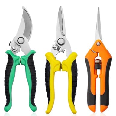 Garden Pruning Shears 3 Pack Gardening Shears Garden Scissors Stainless Steel Plant Flower Scissors Clippers Pruning Shears tijeras de jardinería