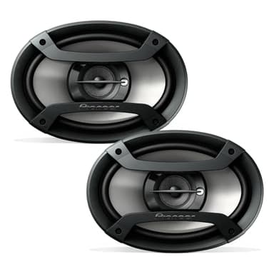 PIONEER TS-F6935R 3-Way Coaxial Car Audio Speakers - 6' x 9' Passive Car Speakers (Pair), 230 W Max Power, Black and Silver
