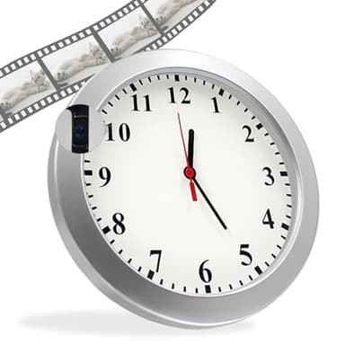 XCOUI Hidden Camera Clock Nanny Cam No WiFi Wall Clock Cameras with Motion Detection 8.7in 1080P FHD Clock Spy Cams No Audio