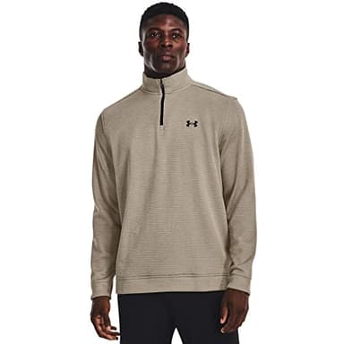 Under Armour Mens Storm SweaterFleece Quarter Zip, (200) Highland Buff / / Black, Medium