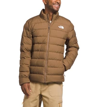 The North Face Men's Aconcagua 3 Jacket (Standard & Big Size) - Wind & Water Resistant Puffer Coat, Insulated, Utility Brown, Medium