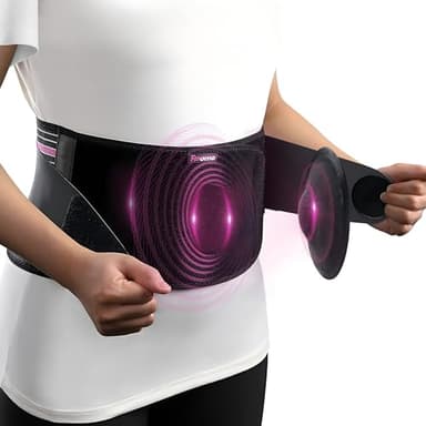 Fitomo Front-Wearing Umbilical Hernia Belt, Unisex, 3D Dome-Shaped Hernia Support Pad, Adjustable with Removable Pads & Extra Straps for Abdominal Pressure, Lumbar Support, Skin-Friendly & Discreet, L/XL