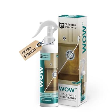 Shieldon Protects WOW cleaning spray for Composite and Conglomerate Sinks - Granite Composite Cleaner for Discoloration and Stains - Silgranit, Fragranit and Blanco - 250ml