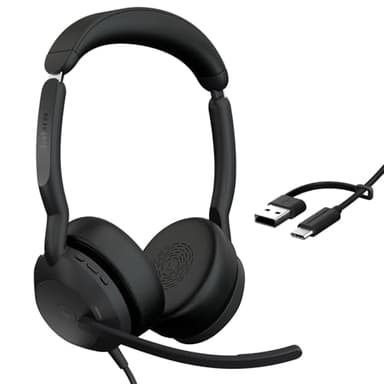 Jabra Evolve2 50 Wired Dual-Ear Headset with Noise-Cancelling Mic, Black