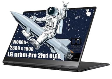 LG Gram Pro 16 OLED 2-in-1 Business Laptop, WQXGA+ 2880 x 1800 Touch, Intel Evo Edition, Core Ultra 7(16 Core up to 4.8GHz), Intel Arc, 16GB LPDDR5x RAM, 1TB SSD, Windows 11 Pro, with 5ave 6in1 Kit
