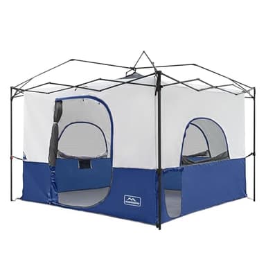 KAMPKEEPER Camping Inner Tent, Converts 10'x10' Straight Leg Pop Up Canopy into Camping Tent, with 1 Dog Hole–Fully Vented Roof(Canopy & Frame NOT Included), Navy Blue