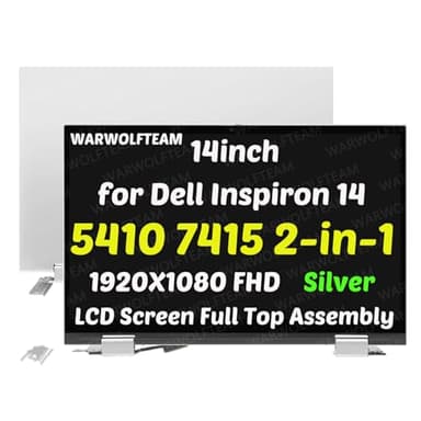 WARWOLFTEAM Replacement Complete Assembly LED Compatible with Dell Inspiron 14 5410 7415 2-in-1 P147G P147G001 P147G002 LCD Touch Screen Digitizer Assembly 14in 1920X1080 FHD(Silver)