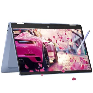 HP Chromebook x360-14inch Touchscreen Tablet - Google Laptop 2in1 - FHD Display - Intel Processor N100 Beat i3-1005G1 - USB C - Long Battery Life - School Kids - 2024 (Stylus Pen, 4GB RAM |64GB SSD)
