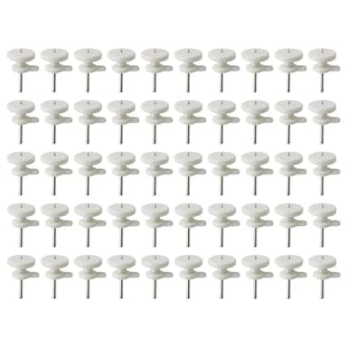 Joyangy 50 Pack Concrete Wall Hooks, 0.39"×0.67" Invisible Hardware Hanging Hooks for Pictures, Tapestry, Clocks, Albums - Heavy Duty No Drilling Hangers for Stucco, Cement Wall