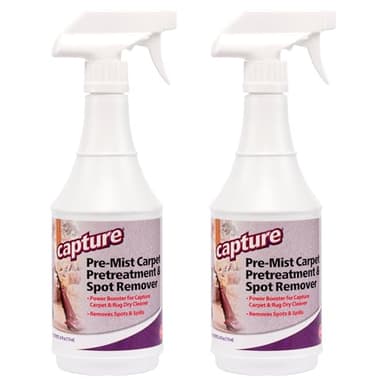 Capture Pre-Mist Soil Release for Carpet Dry Cleaner - Carpet Cleaning Pre Spray - Loosen Juice, Coffee & Wine Spill and Tough Rug Stains Eliminator - Multi-Purpose Cleaning Essentials - 24oz (2 Pack)