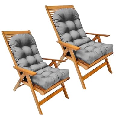 Uthem Rocking Chair Cushions, Bright Grey
