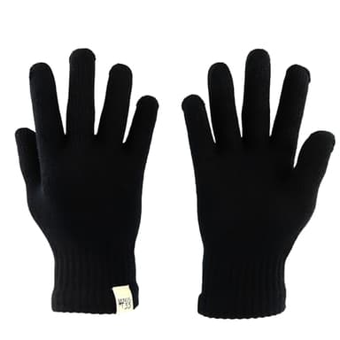 Merino Wool Glove Liner - Warm Base Layer - Ski Liner Glove - 3 Season Wear - Multiple Colors and Sizes - Black - X-Large