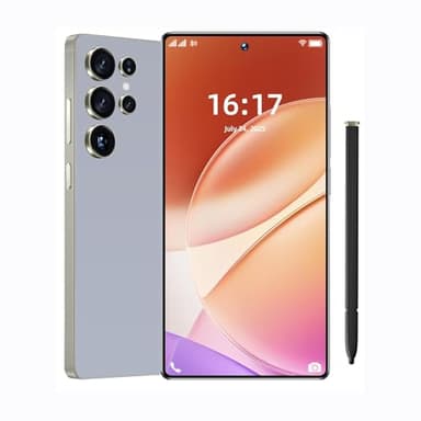 FNCOCO S25 Ultra 5G Unlocked Cell Phones, Build in Pen,12GB+256GB Octa Core Smartphone,Android 15 Phones, 108MP Zoom Camera, 6.9“ HD +120 Hz Screen, 7000mAh Battery, Dual SIM, Face Unlock-SilverBlue