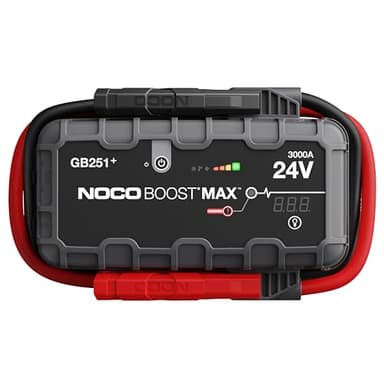 NOCO Boost Max GB251: 3000A UltraSafe Jump Starter – 24V Lithium Battery Booster Pack, Portable Jump Box, Power Bank & Jumper Cables - for 32L Gas and Diesel Engines