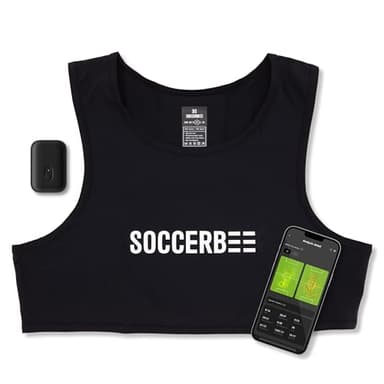 SOCCERBEE-BEE PRO 2 - Sports GPS Tracker & Vest for Outdoor Sports | 30days Trial Included & Subscription Requierd | Soccer Training Equipment | Fitness Tracker (Medium)