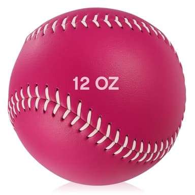 Arrowbash Weighted Softball Training Softballs Set Weighted Balls Bulk for Softball with Drawstring Bag(1 Pcs,Maroon,12 Inch)