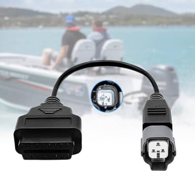 VZG OBD2 Adapter for Yamaha Outboard 3 Pin to OBD 16 Pin Diagnostic Cable,Fit for Yamaha Jet Boat/Motorboat 3pin Connector,Compatible with YDS Diagnostic System and ELM327 Scanner Tool/Code Reader