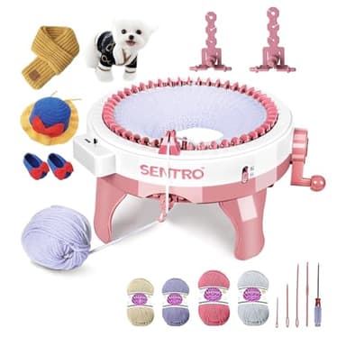 SENTRO 48 Needles Knitting Machine with Row Counter and Plain/Tube Weave Conversion Key, Efficiently DIY Scarf Hat Sock