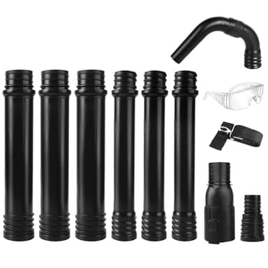 Zipcase Gutter Cleaning Kit - 9.25 ft Safe, with 360° Adjustable Nozzle, Ground-Level Leaf Blower Gutter Attachment Compatible with EGO 530CFM / 580CFM / 575CFM / 650CFM/ 615CFM/LBX6000 Leaf Blowers