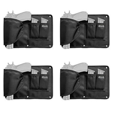 Pistol Holder Magazine Pouch for Gun Safe Organizer,Reinforced Pistol Holster Magazine Holders Combination for Gun Cabinet Gun Safe Accessories Storage (Pistol Holder Magazine Pouch 4 Pack)