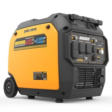 Gidrox 6000W Dual Fuel Inverter Generator, Gas & Propane Powered, RV Ready Electric Start, Super Quiet, 120V/240V with CO Sensor Portable Generator for RV, Camping or Emergency