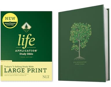 Tyndale NLT Life Application Study Bible, Third Edition, Large Print (Hardcover, Red Letter) – New Living Translation Bible, Large Print Study Bible for Enhanced Readability