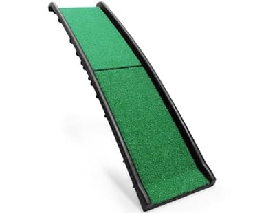 PawStep 50894 Pet Ramp for Dogs & Cats – Foldable Portable Dog Ramp with Poly Grass Non-Slip Surface, Lightweight Travel Ramp for Cars, SUVs, Beds & Couches