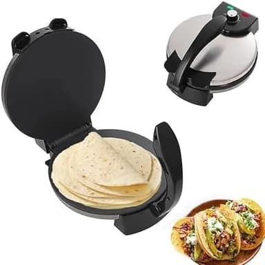2000W Automatic Electric Roti & Chapati Maker Machine – 12″ Non-Stick Double-Sided Heating with Adjustable Temperature & Indicator Lights