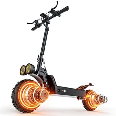 Off Road Electric Scooter for Adults, 3000W Dual Motors, Up to 35 MPH & 70 Miles Range, 48V 20Ah Battery, 11" All-Terrain Tires, NFC Unlock, Foldable Fast E-Scooter, Dual Suspension for Commuting