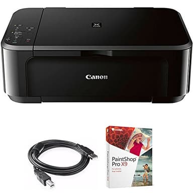 Canon Pixma MG3620 Wireless All-in-One Photo Inkjet Multifunction Printer (0515C002) Bundle with High Speed 6-Foot USB Printer Cable and Corel Paintshop Pro (Digital Download)
