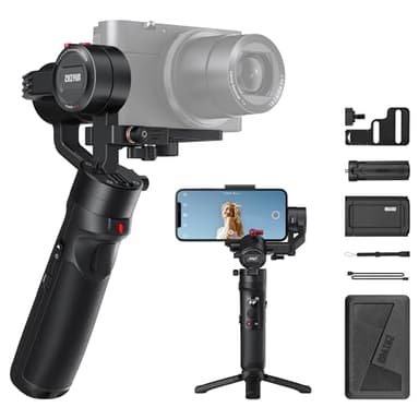 ZHIYUN Crane-M2 [Official] Gimbal Stabilizer for Camera，3-in-1 Light Weight Gimbal for Smartphone, Sports Action Camera, GoPro and Mirrorless Camera, with Smartphone Clamp, Tripod