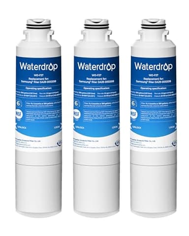 Waterdrop DA29-00020B Replacement for Samsung® Water Filter HAF-CIN/EXP, DA29-00020B, HAF-CIN, DA29-00020B-1, RF28HMEDBSR, RF263BEAESR, RS25J500DSR, RF263TEAESG, HDX FMS-2, DA97-08006A-1, 3 Filters