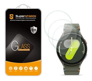 Supershieldz (3 Pack) Designed for Samsung Galaxy Watch 7, 6, 5, 4 (44mm) Tempered Glass Screen Protector, Anti Scratch, Bubble Free