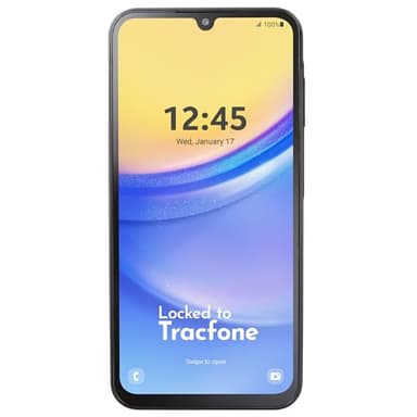 Tracfone, Samsung Galaxy A15 5G, 128GB, Prepaid Smartphone, Black, 50MP Main Camera, Locked