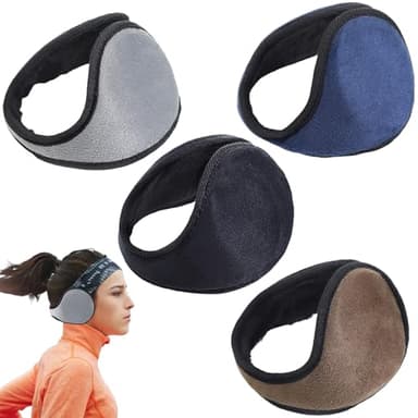 4PCS Ear Muffs for Winter Women Men Fleece Earmuffs for Running Cycling Walking Outdoor Not easy to slip off