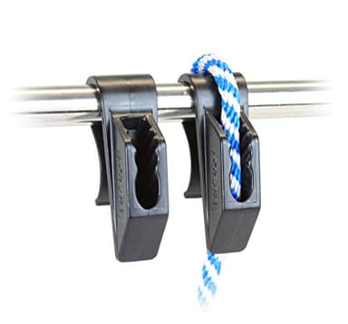 Folbe Boat Fender Hanger Adjuster Clip (Sold in Pairs) - Fits 1" (25 mm) Rails - Black