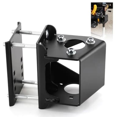 Shimeyao Tongue Jack Stand Bracket Bolt-On Relocation Set Fit for 3-Bolt & A-Frame Style Heavy Duty Trailer Jack Mounting Kit for Trailer Rv Boat Powder Black Steel Powder Coated