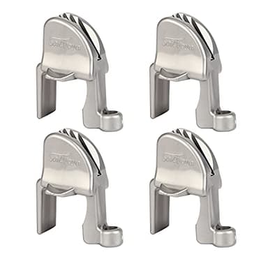 SailVoya Boat Fender Clips, Adjustable Pontoon Boat Square Rail Fender Cleats/Clips/Hangers for Pontoon Bumpers, Pontoon Boat Accessories for Bumpers, 4 Pack