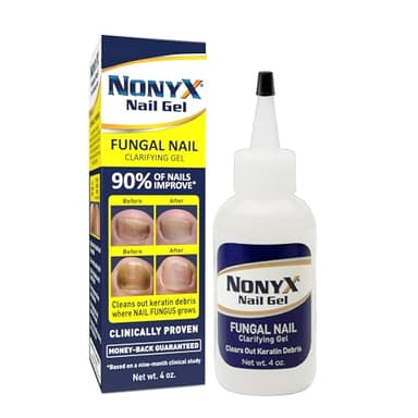 NONYX Fungal Nail Clarifying Gel | Clinically Proven for Discolored, Thick, Brittle, Yellow, Lifted, and other signs of Fungus-Damaged Toenails | 90% of Nails Improve | Over 8 million sold