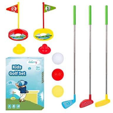 Liberry Toddler Golf Set, Retractable Toy Golf Clubs for Kids Ages 2 3 4 5, Indoor and Outdoor Sports Games Birthday Gift for Boys Girls
