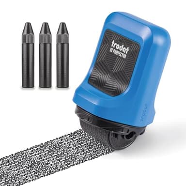 Trodat ID Protector Ink Roller – Identity Theft Protection Roller Stamp – incl. 3 Bonus Refill Inks