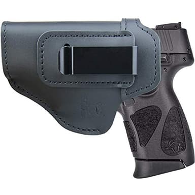 Fast gunman Holster IWB Leather Holster for Inside Waistband Concealed Carry Fits:Taurus G2C G3C / G2S / TH9c TH40c Compact / PT111 Millennium G2 / 709 740 Slim - or Similar Sized Pistols(Left Hand)