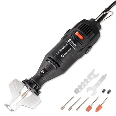 Lyhubmh Electric Chainsaw Sharpener Kit 110V, 11 pcs High-Speed Chain Saw Sharpener Tool with Sharpening Wheels and Angle Attachment, 35000 RPM 5 Speeds Electric Handheld Saw Chain Blade Sharpener