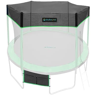 SkyBound Recreational Trampoline Cover - Tent for 15ft Round Outdoor Trampoline - Heavy Duty Sun Shade Covers for Straight-Pole Round Trampolines - Only Includes Top Cover and Shoe Bag (Green)